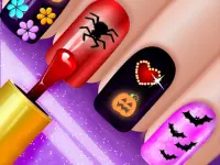 Glow Halloween Nails background