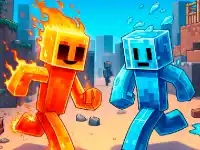 Fire and Water Stickman background