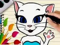 Talking Angela Coloring Book background