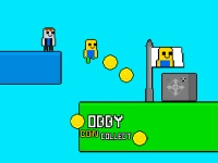 Obby vs Bacon Rainbow Parkour background