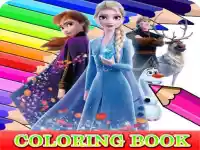 Coloring Book for Frozen Elsa background