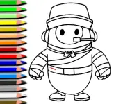Fall Guys Halloween Coloring Bok background