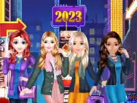 Fashion Girl New Year Eve background