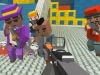 GunGame shooting warfare: blocky combat background