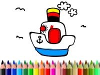 BTS Boat Coloring background