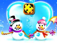 Winter Holiday Puzzles background