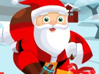 Santa on skates background