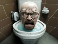 Funny Skibidi Toilet Face background
