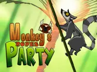 Monkeys ropes party background