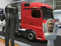 Truck Simulator Skibidi Toilet background