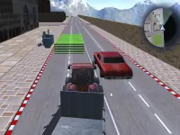 Tractor Driving Garbage collect background