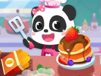 Baby Panda Breakfast Cooking background