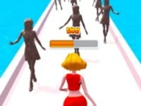 Girl Run Beauty 3d background