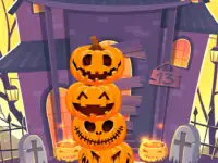 Pumpkin tower halloween background
