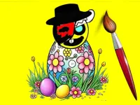 Sprunki Easter Coloring background