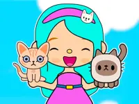 My Cat Town background