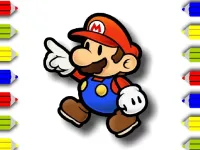 BTS Mario Coloring background