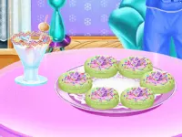 Yummy Rainbow Donuts Cooking background