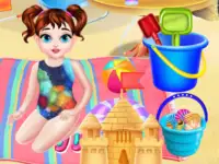 Baby Taylor At Beach background
