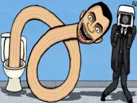 Toilet Monster Long Neck background