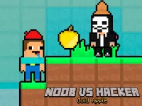Noob vs Hacker Gold Apple background
