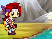 Samurai running background