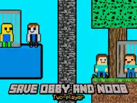 Save Obby and Noob Two players background