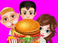 Buger Cooking Food Shop background