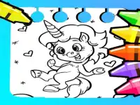 Magical Unicorn Coloring Pages background