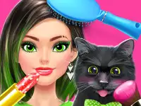 Dog Cat Surprise Pet Spa background