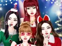 Black Pink Christmas Concert background