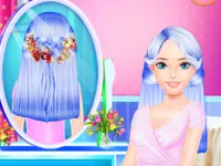 Colorful Braid Hairstyle Making background