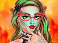 Makeup Studio Halloween background