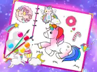 Fabulous Cute Unicorn Coloring Book background
