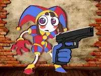 Pomni Maze Shooter background
