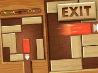 EXIT : unblock red wood block background