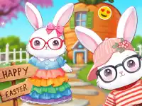 Bunnies Get Ready for Easter background