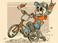 Halloween Bike Ride Jigsaw background