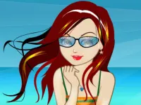 Beach Girl Dressup background