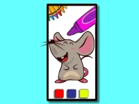 Funny Mouse Coloring Time background