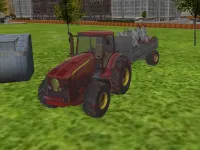3D city tractor garbage sim background