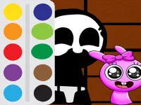 Baby Sprunki incredibox Coloring background