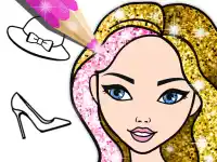 Fashion Coloring Book Glitter background