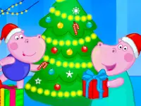 Hippo Christmas Calendar background