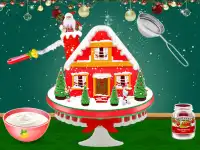 Xmas Gingerbread House Cake background