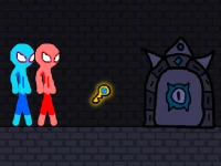 Red and Blue Stickman Rope background