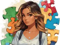 Sliding Anime Puzzle background