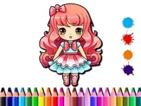 Chibi Doll Art Magic background