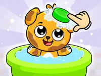 Cute Baby Pet Care background