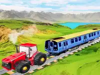 Chain tractor train towing game background